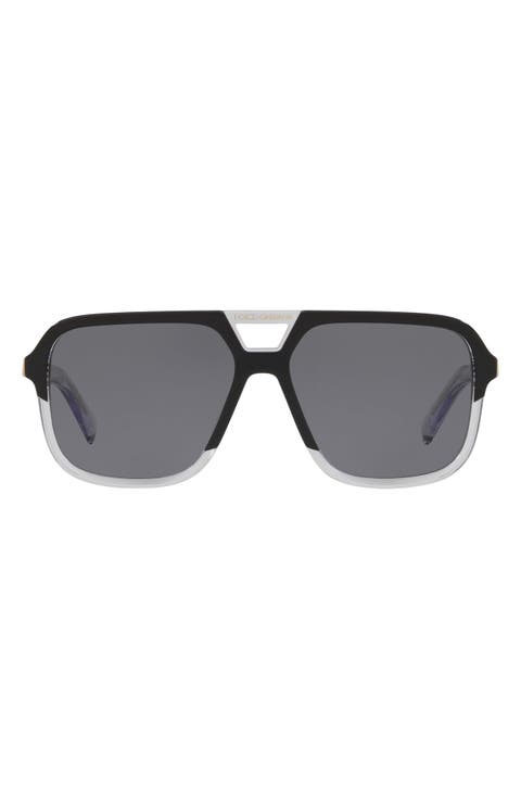 58mm Polarized Square Sunglasses