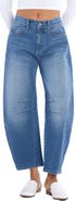 Wash Lab Denim Crop High Waist Barrel Leg Jeans