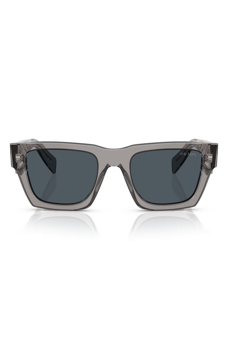 Prada 50mm Pillow Sunglasses, Main, color, Dark Grey