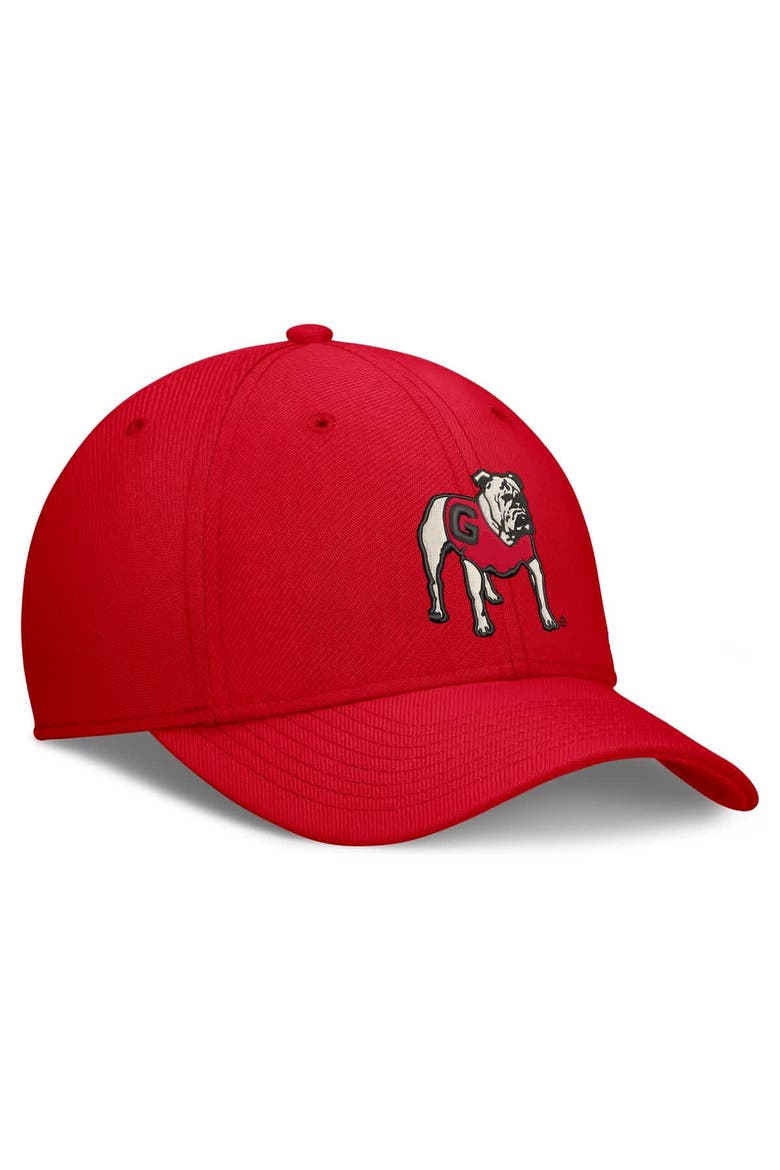 Men's Nike  Red Georgia Bulldogs Dri-FIT Vintage Rise Swooshflex Flex Hat, Alternate, color, Red