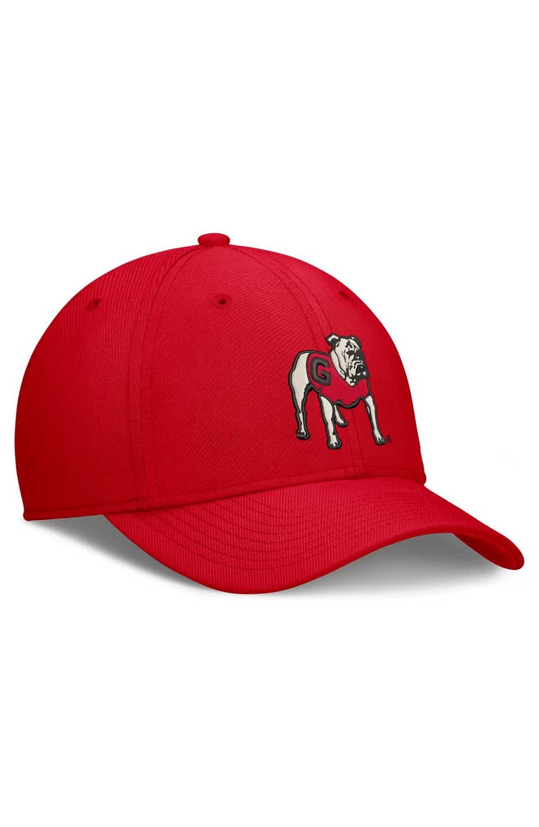 Nike Men's Nike  Red Georgia Bulldogs Dri-FIT Vintage Rise Swooshflex Flex Hat, Alternate, color, Red