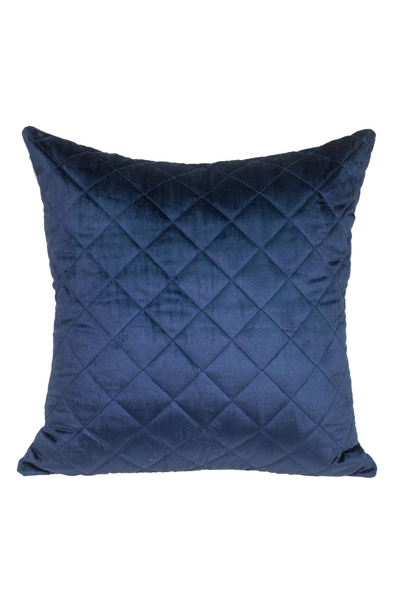 PARKLAND COLLECTION Milo Quilted Throw Pillow, Main, color, Navy