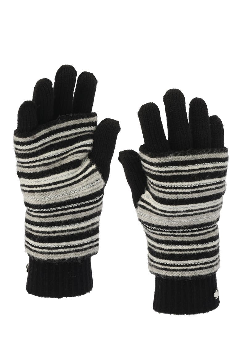 garter stripe gloves, Alternate, color, BLACK MULTI