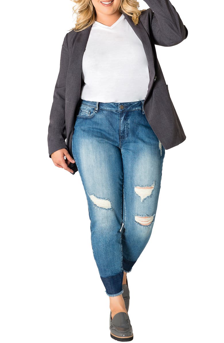 Standards & Practices Boyfriend Blazer, Alternate, color, Charcoal