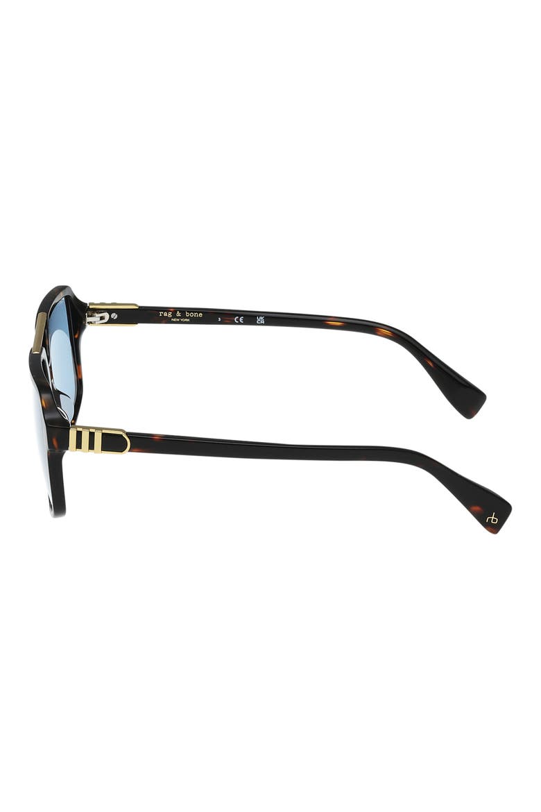 56mm Navigator Sunglasses, Alternate, color, MILKY CLASSIC TORT / BLUE
