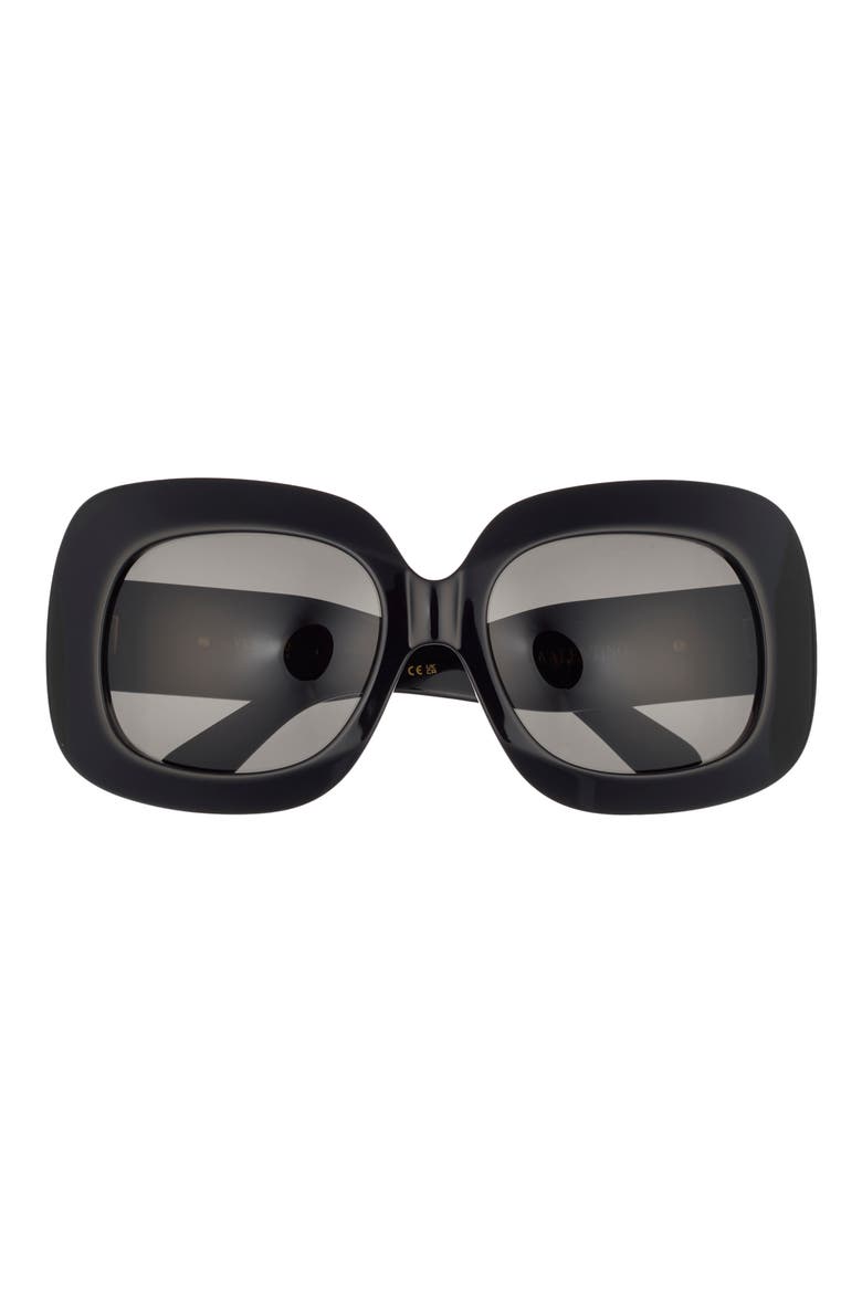 50mm Polarized Square Sunglasses, Main, color, BLACK BLACK GREY