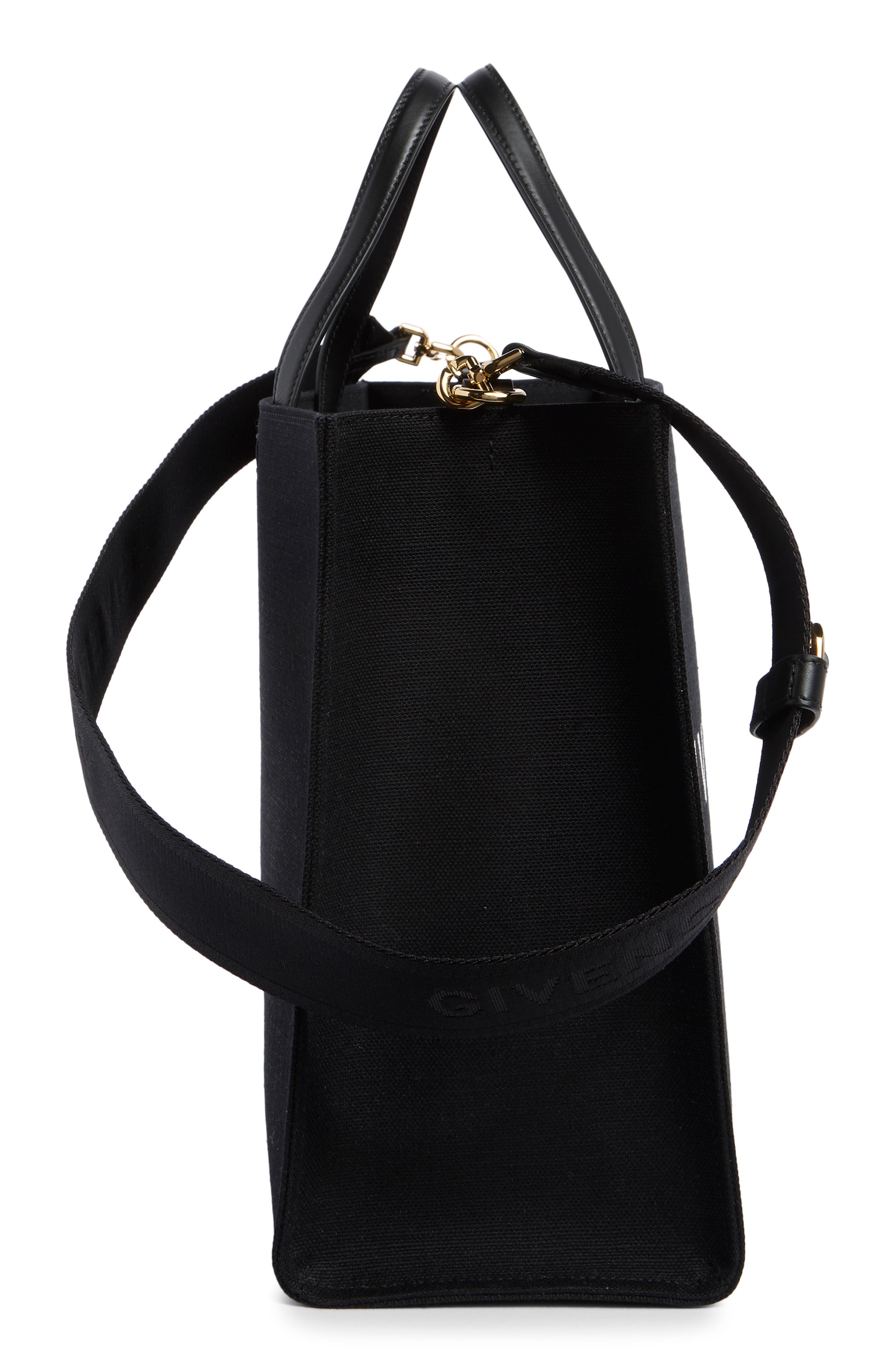 Givenchy Logo Print Medium Tote Shoulder Bag, Alternate, color, Black