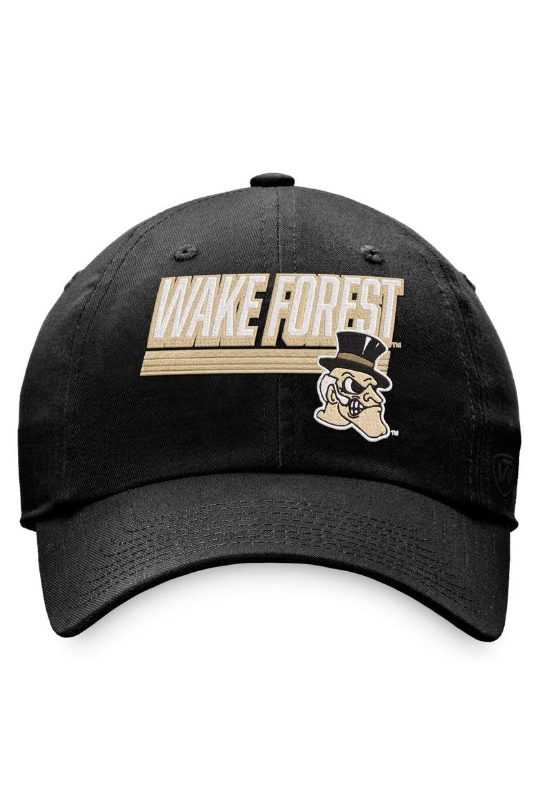 Men's Top of the World Black Wake Forest Demon Deacons Slice Adjustable Hat, Alternate, color, Gray