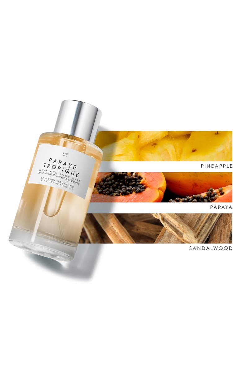 LE MONDE GOURMAND Papaye Tropique Hair & Body Mist, Alternate, color, 