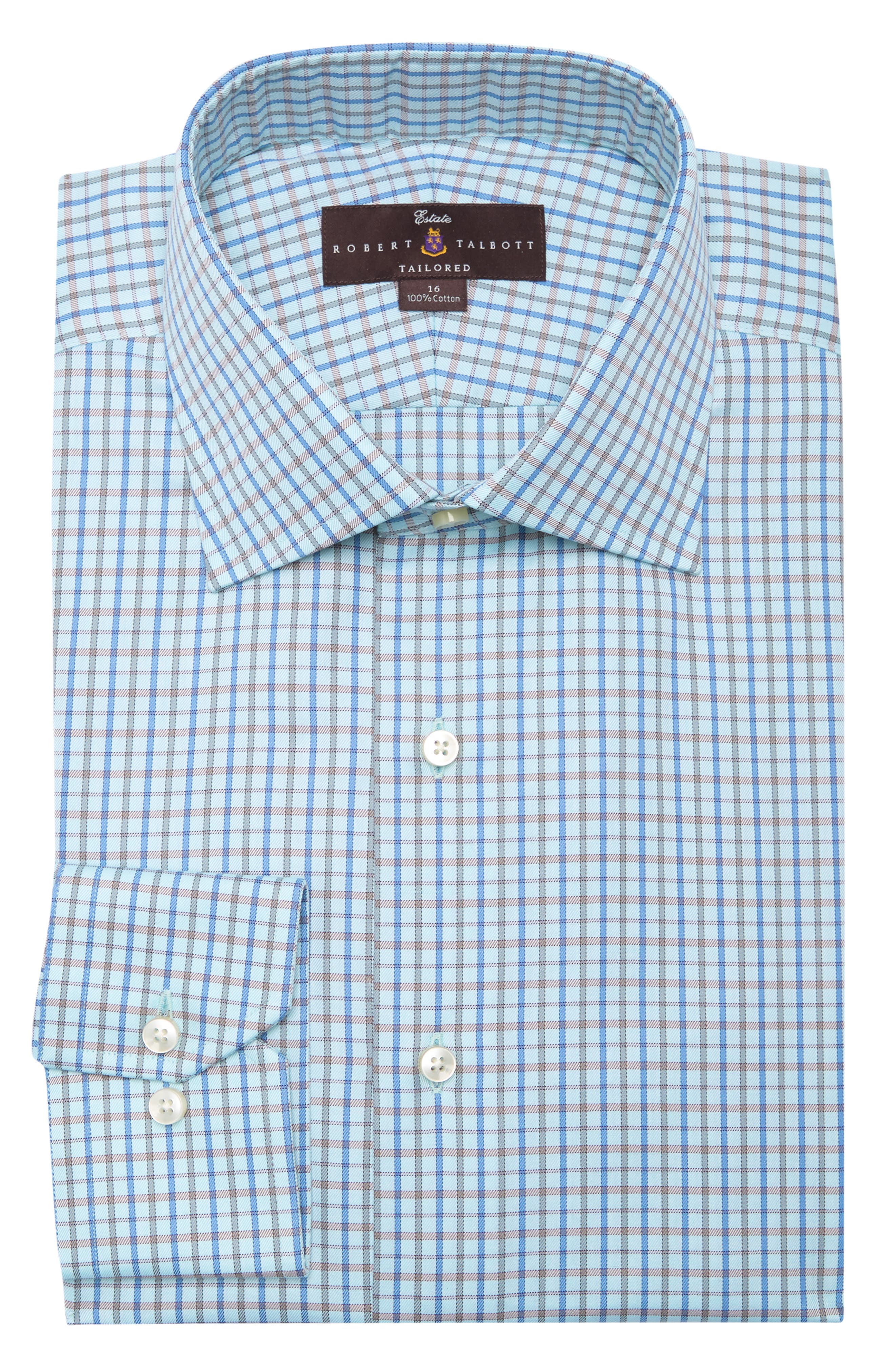 Robert Talbott Salmon Blue Check Twill Dress (Men) | Nordstromrack