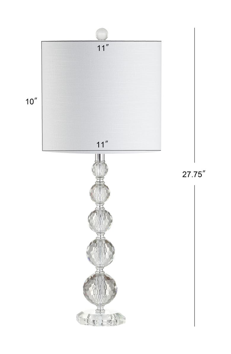 JONATHAN Y Nala 28.5" Crystal LED Table Lamp, Clear/Chrome, Alternate, color, Clear