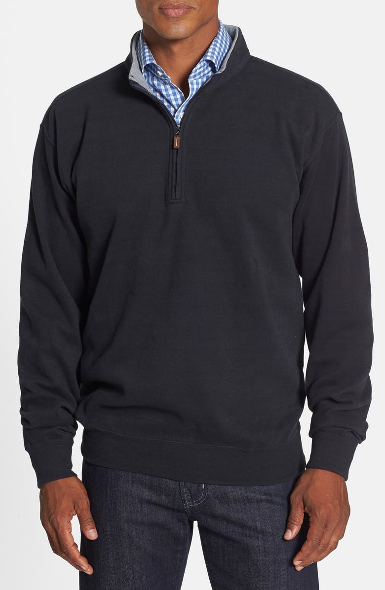 Peter Millar Quarter Zip Cotton Pullover, Main, color, 