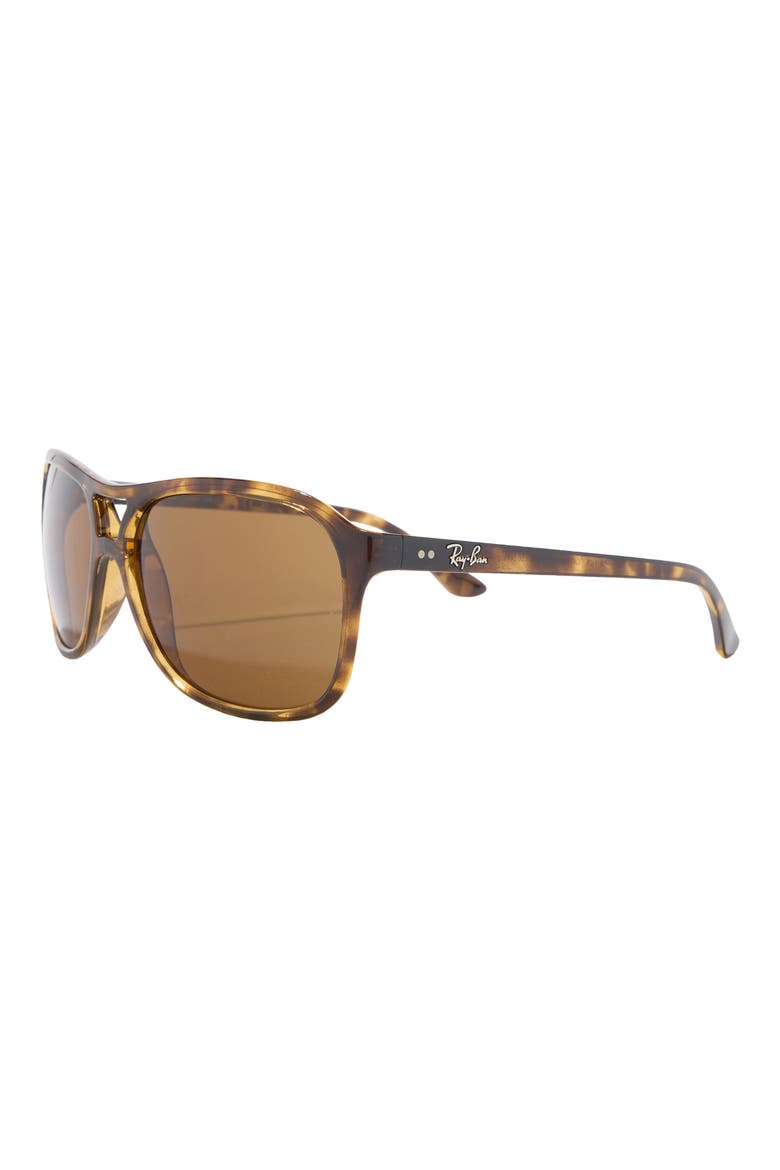 60mm Pilot Sunglasses, Alternate, color, HAVANA