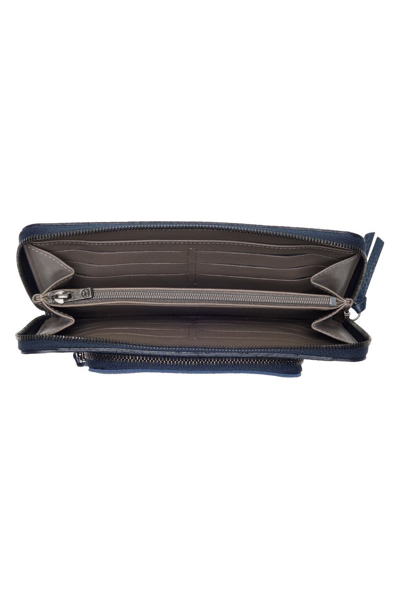 Le Roseau Zip Wallet, Alternate, color, PILOT BLUE