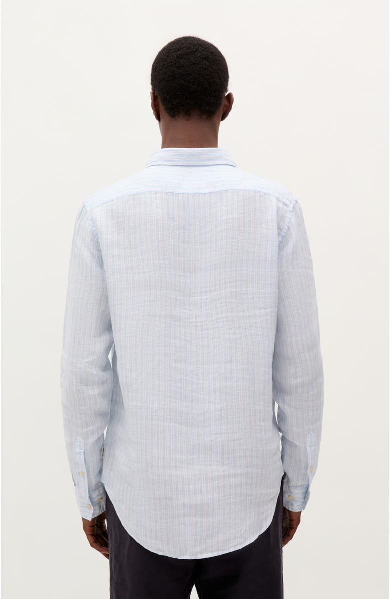 Scalpers New Fancy Linen Shirt, Alternate, color, Skyblue Stripes