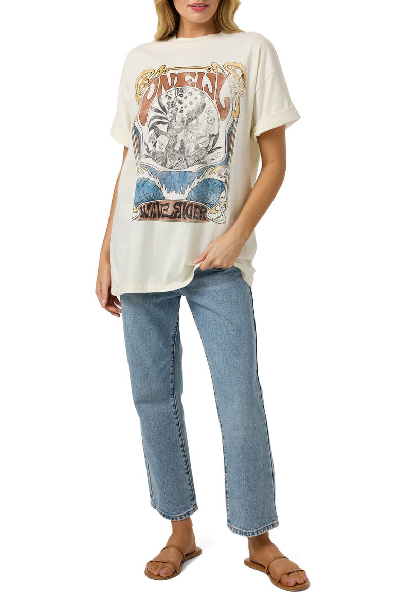 Wave Rider Oversized Graphic T-Shirt, Alternate, color, TOFU