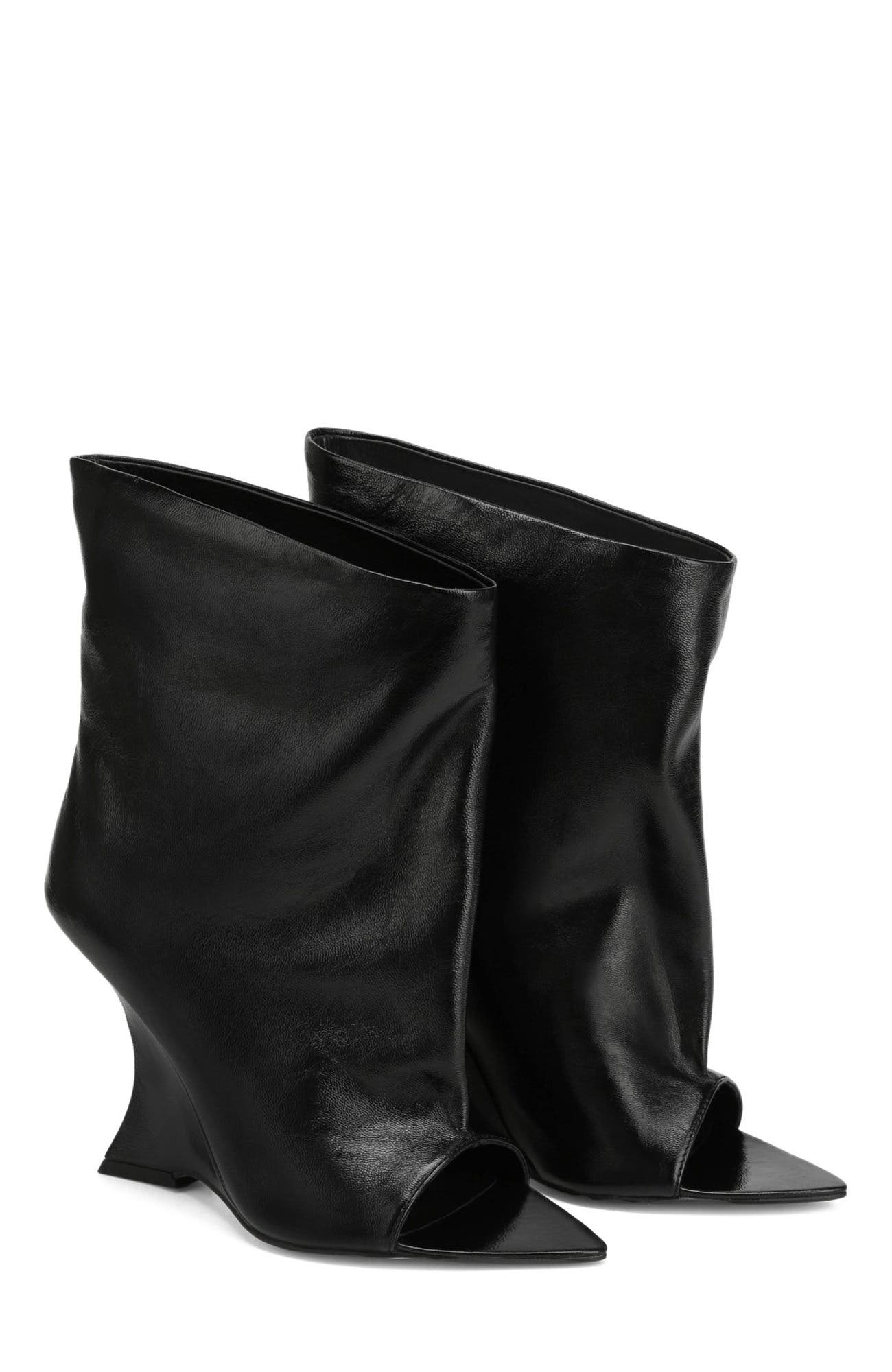 Naked Wolfe Reptile Embossed Leather, Alternate, color, Black