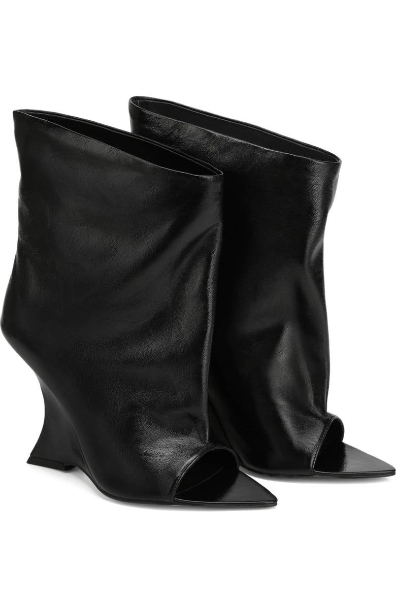 Naked Wolfe Reptile Embossed Leather, Alternate, color, Black
