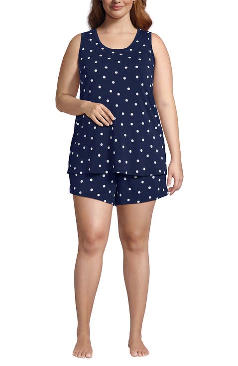 Cooling 3 Piece Pajama Set - Robe Tank and Shorts