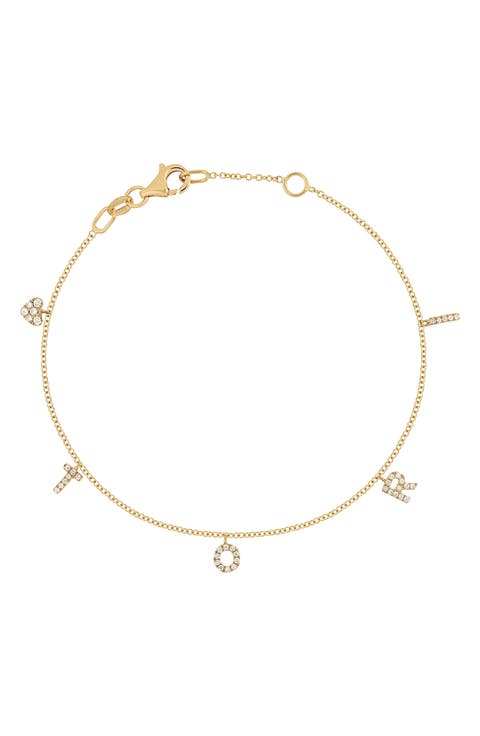 Icon Personalized Diamond Charm Bracelet (Nordstrom Exclusive)
