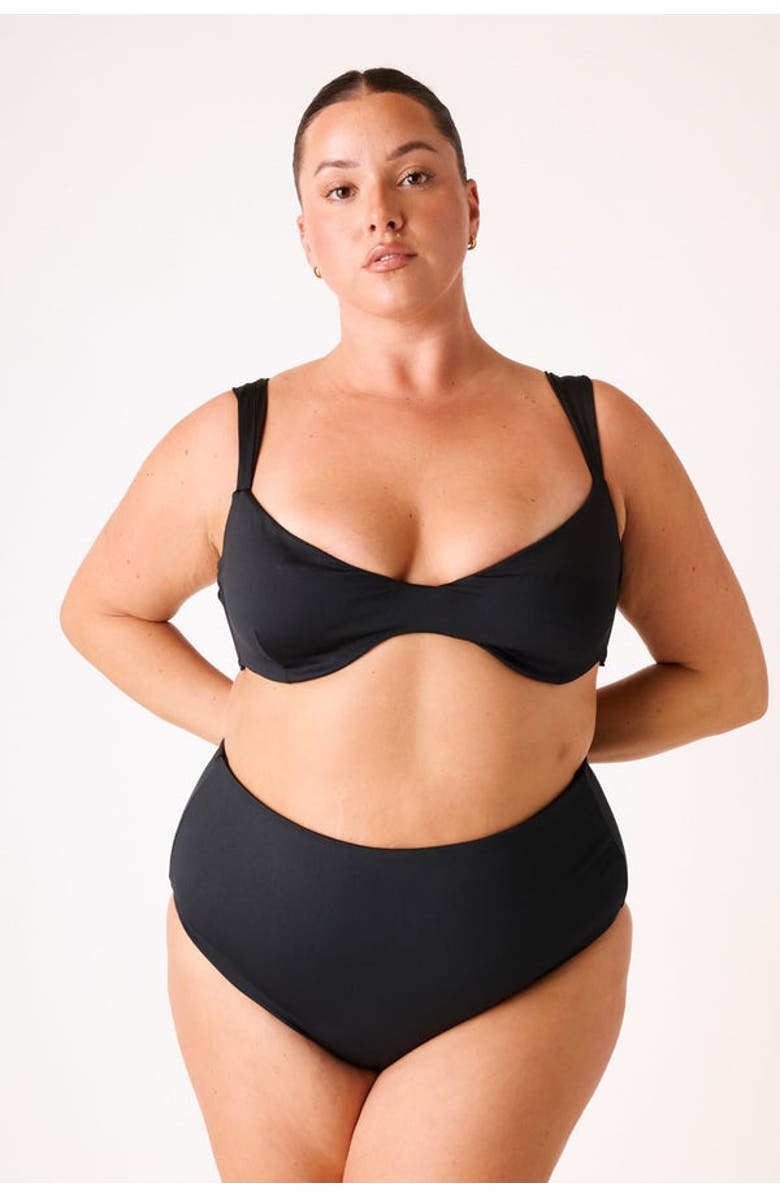 LONDRE BODYWEAR The High-Waisted Scrunch Bottoms, Main, color, Matte Black