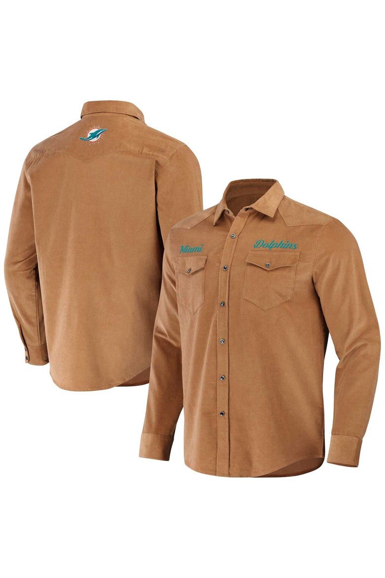 Men's NFL x Darius Rucker Collection by Fanatics Orange Miami Dolphins Western Full-Snap Shirt, Main, color, Orange