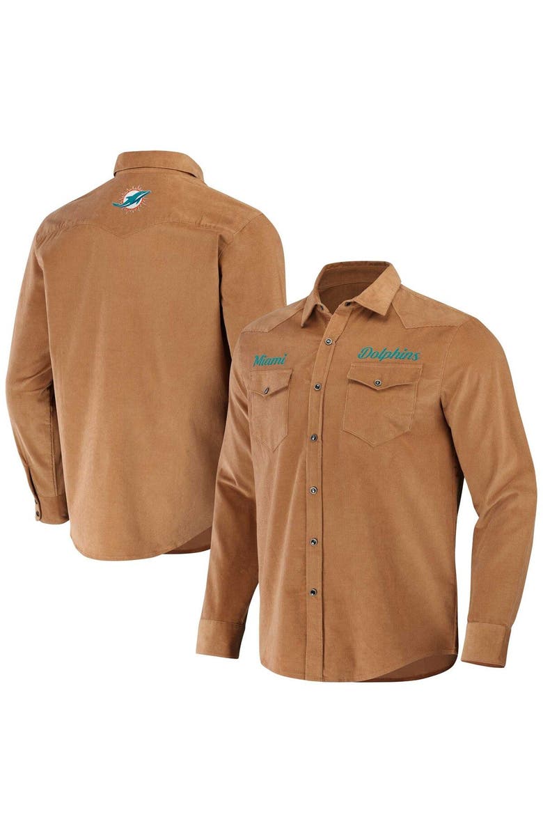 NFL X DARIUS RUCKER Men's NFL x Darius Rucker Collection by Fanatics Orange Miami Dolphins Western Full-Snap Shirt, Main, color, Orange