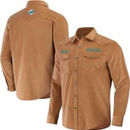 NFL X DARIUS RUCKER Men's NFL x Darius Rucker Collection by Fanatics Orange Miami Dolphins Western Full-Snap Shirt