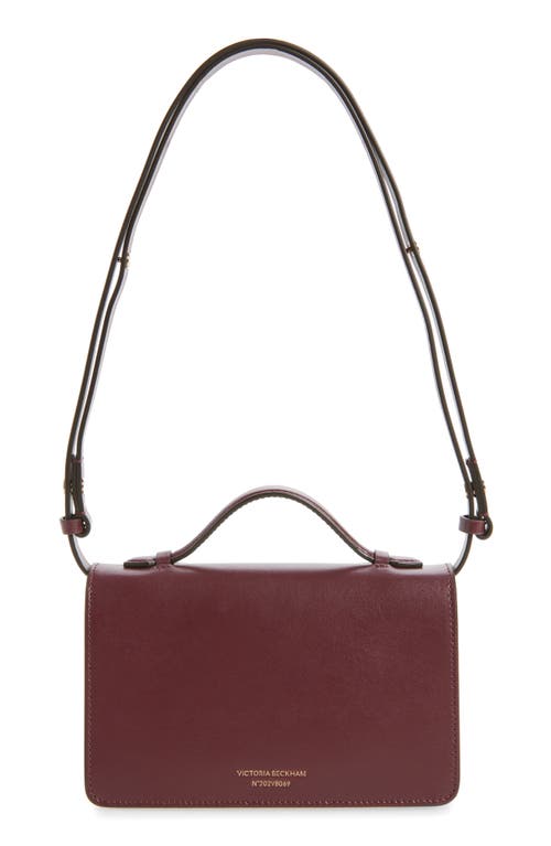 Victoria Beckham The Mini Dorian Leather Shoulder Bag In Burgundy