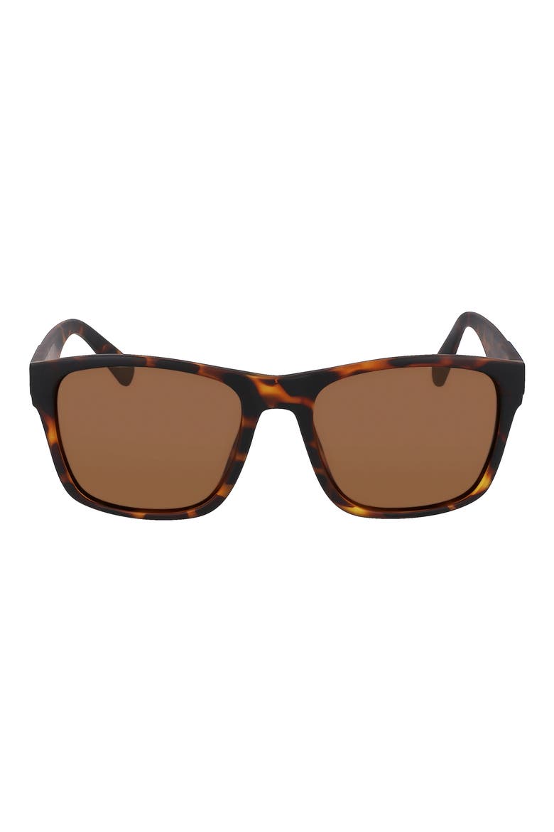 55mm Polarized Square Sunglasses, Main, color, TORTOISE