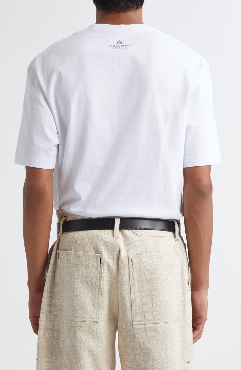 Jacquemus Le T-Shirt Marino Graphic T-Shirt, Alternate, color, Arty Hotel White