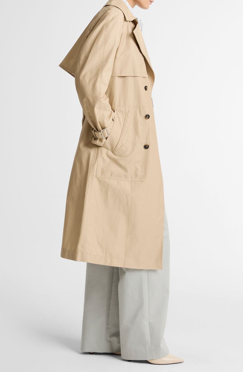 Vince Fine Twill Trench Coat, Alternate, color, Pumice Stone