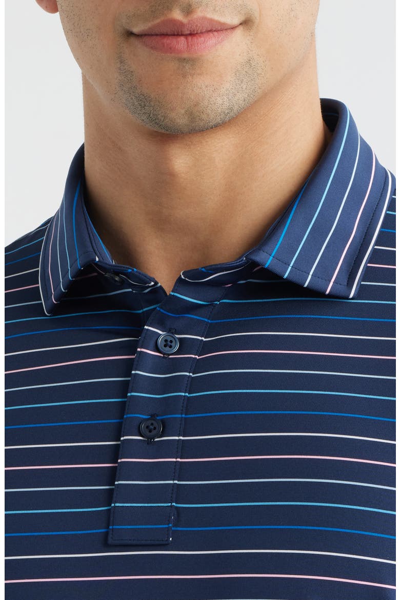 Stripe Performance Golf Polo, Alternate, color, TWILIGHT / BAJA