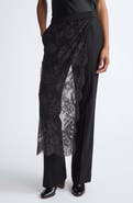 Zimmermann Valiant Lace Wrap Stretch Wool Straight Leg Pants