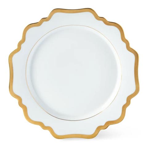 Anitque White Gold Dinner Plate