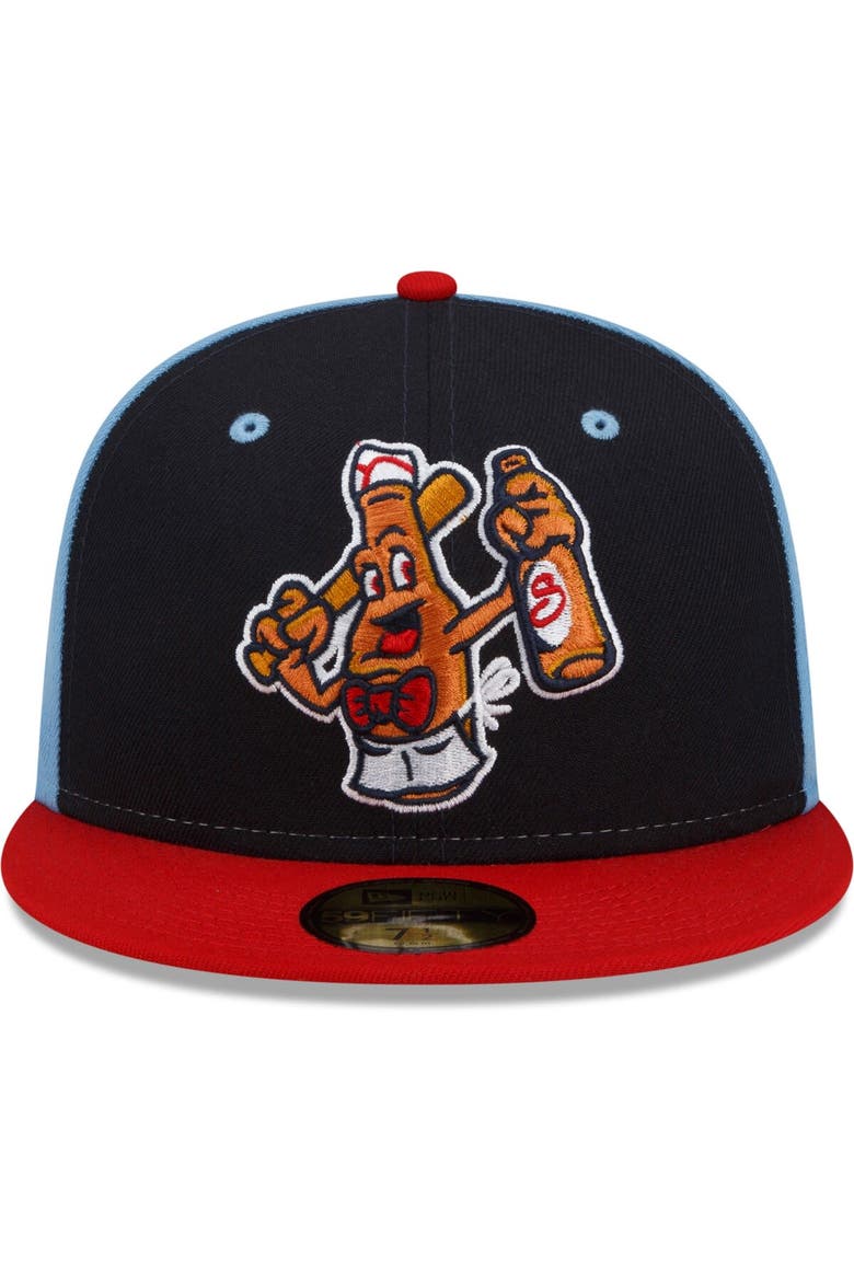Men's New Era Navy/Red Salem Red Sox Theme Night 59FIFTY Fitted Hat, Alternate, color, Navy