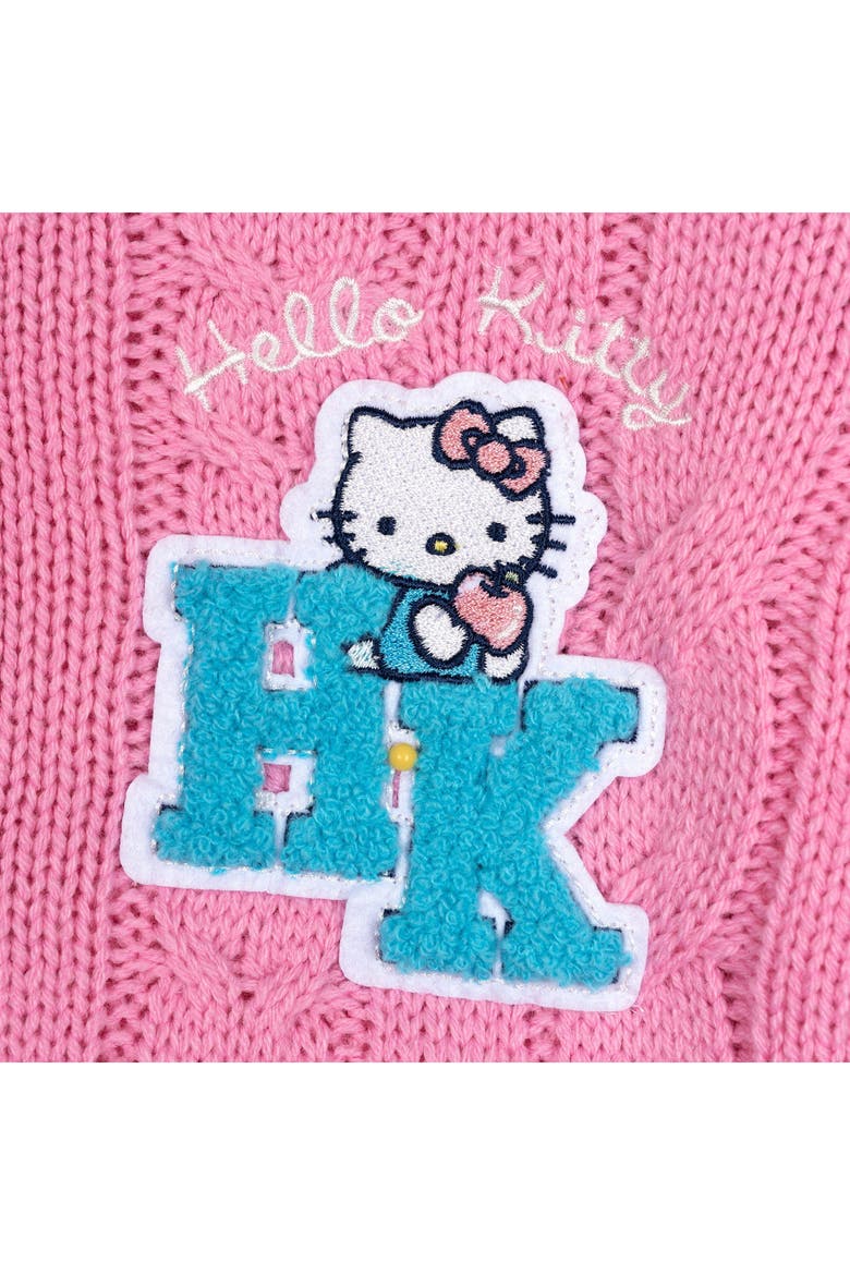 Varsity Cardigan Sweater (toddler, Little Kid & Big Kid), Alternate, color, Hello Kitty Pink