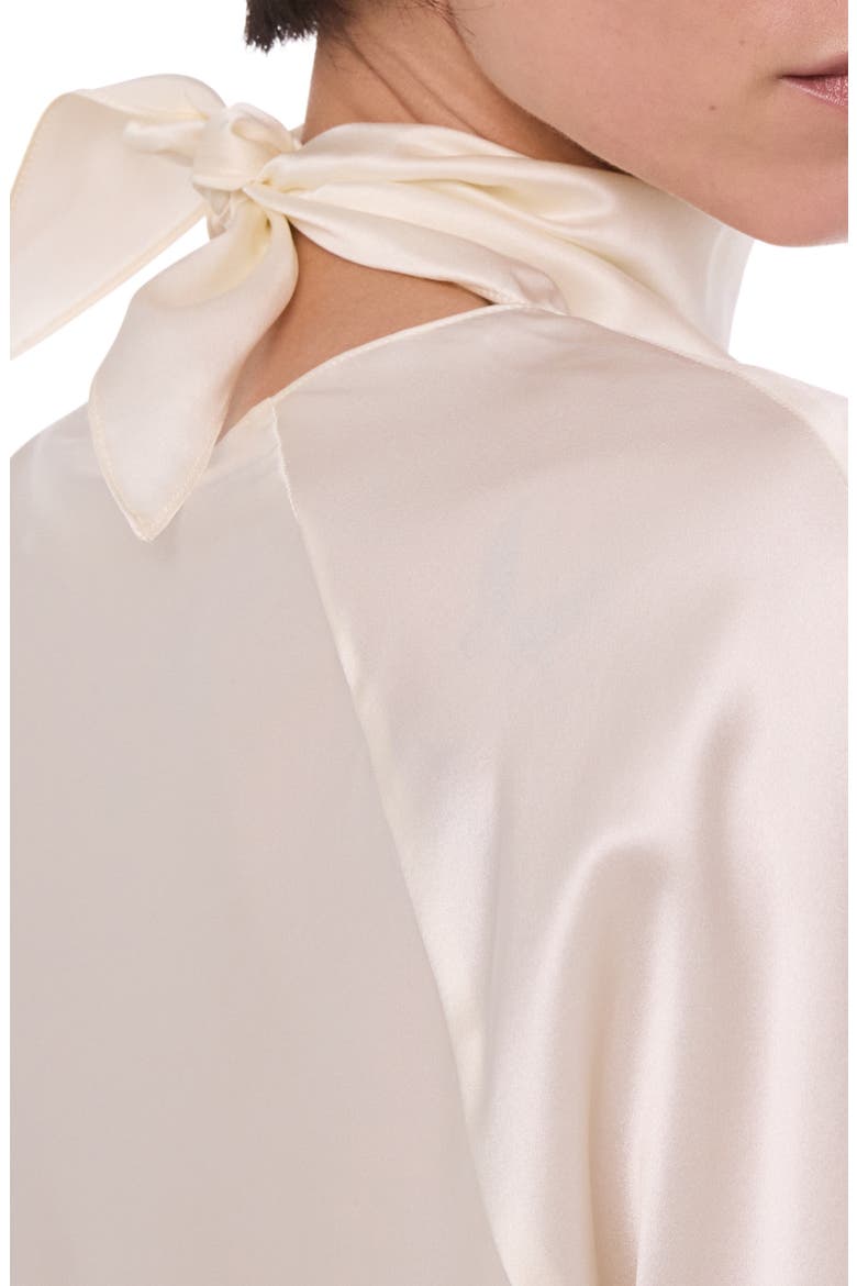 Silk Cowl Neck Top, Alternate, color, IVORY