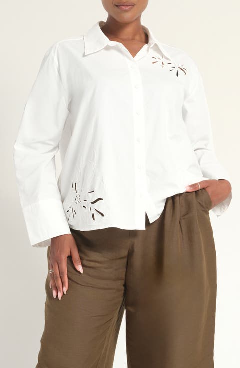 Kalani Eyelet Cotton Shirt