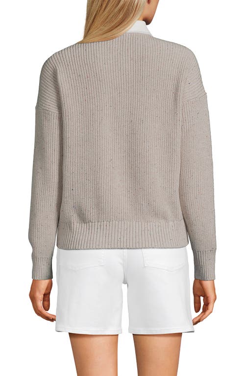 Lands' End Drifter Rugby With Woven Collar Sweater