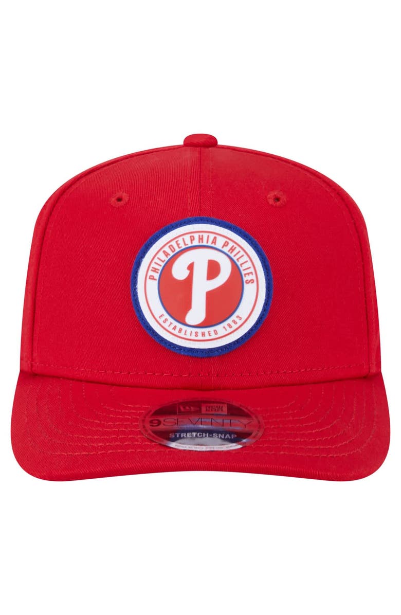 New Era Men's New Era Red Philadelphia Phillies Circle Patch 9SEVENTY Stretch-Snap Hat, Alternate, color, Red