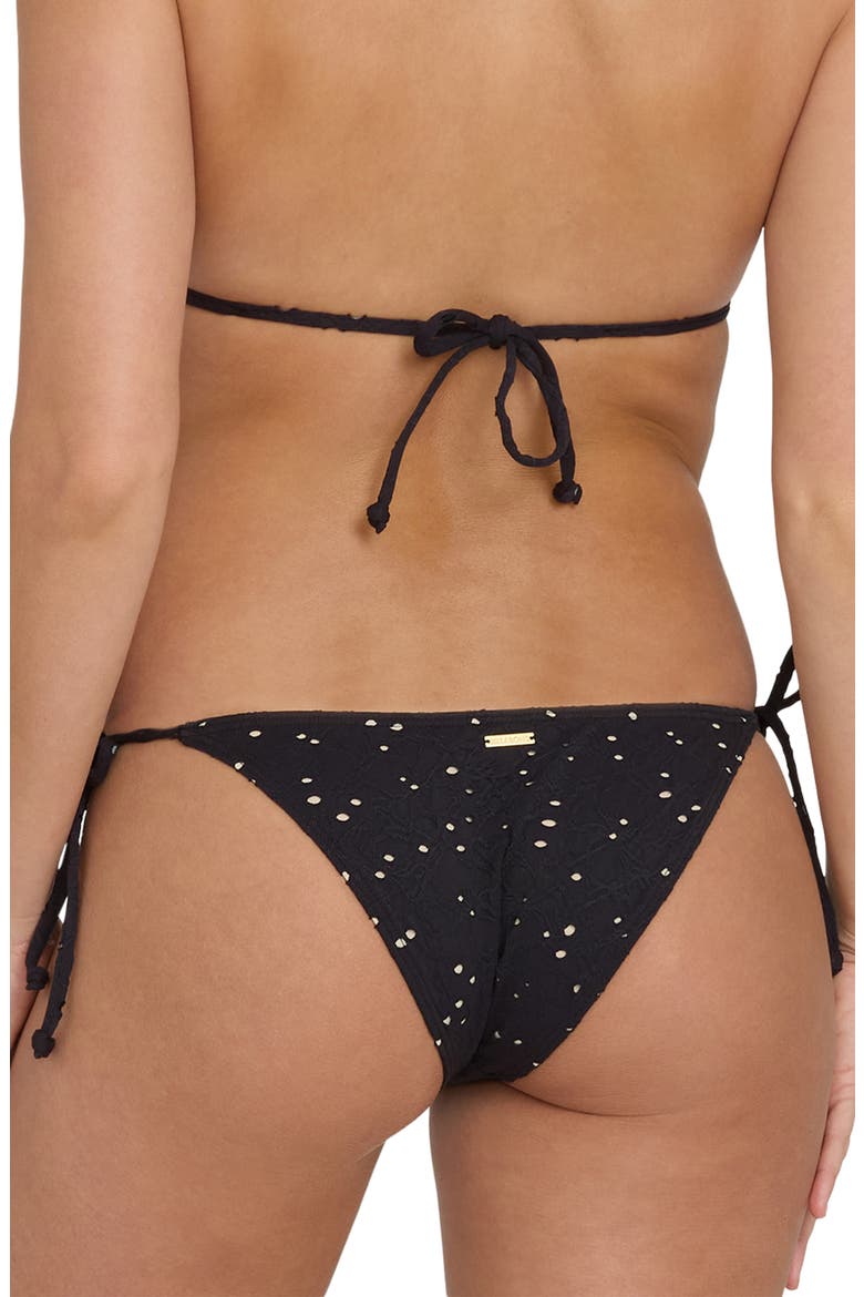 Eye on You Side Tie Bikini Bottoms, Alternate, color, BLACK PEBBLE