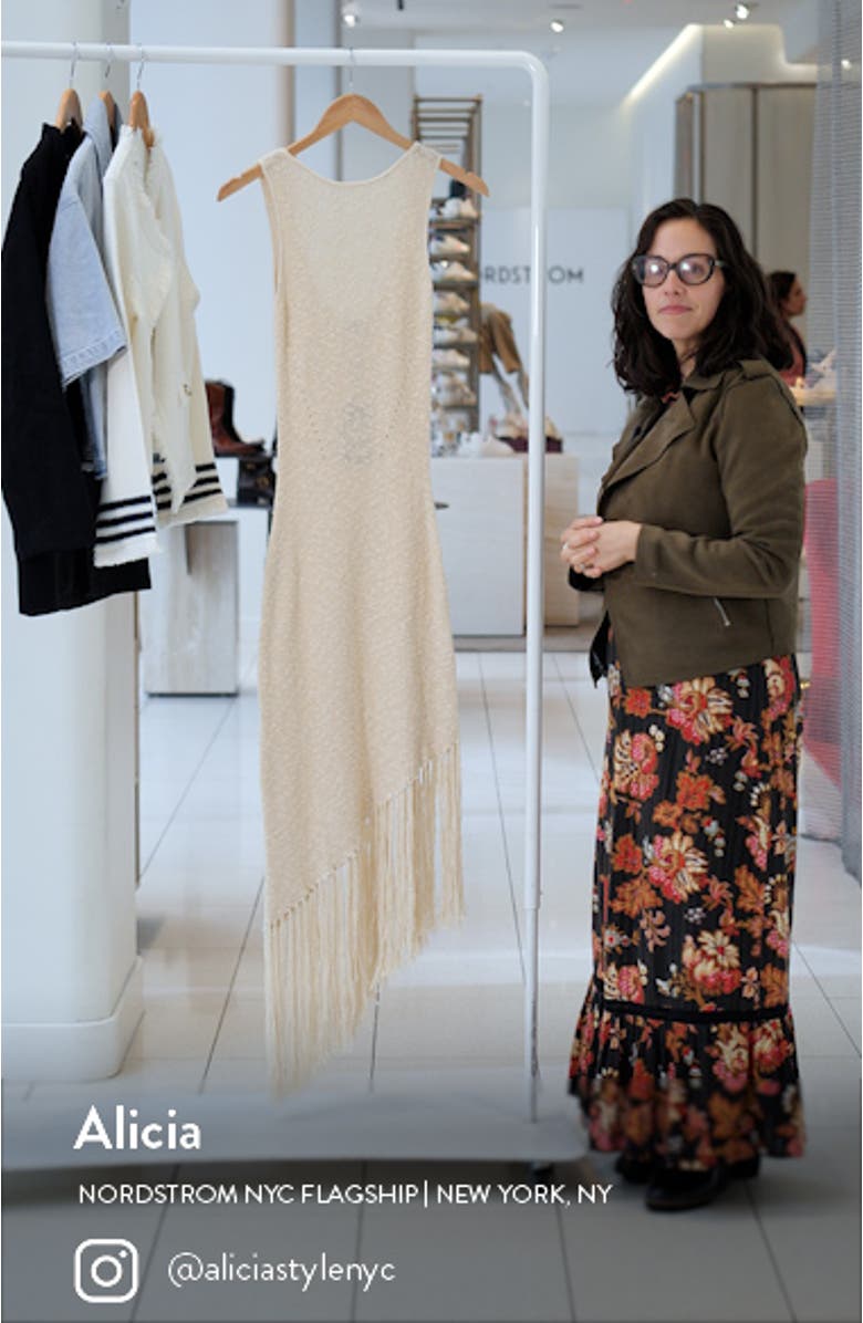 Rylee Sleeveless Fringe Hem Sweater Dress, sales video thumbnail