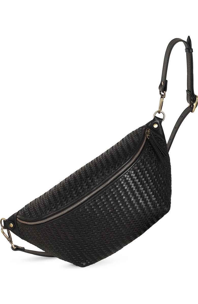 Rafe New York Large Alex Sling Crossbody, Main, color, Black