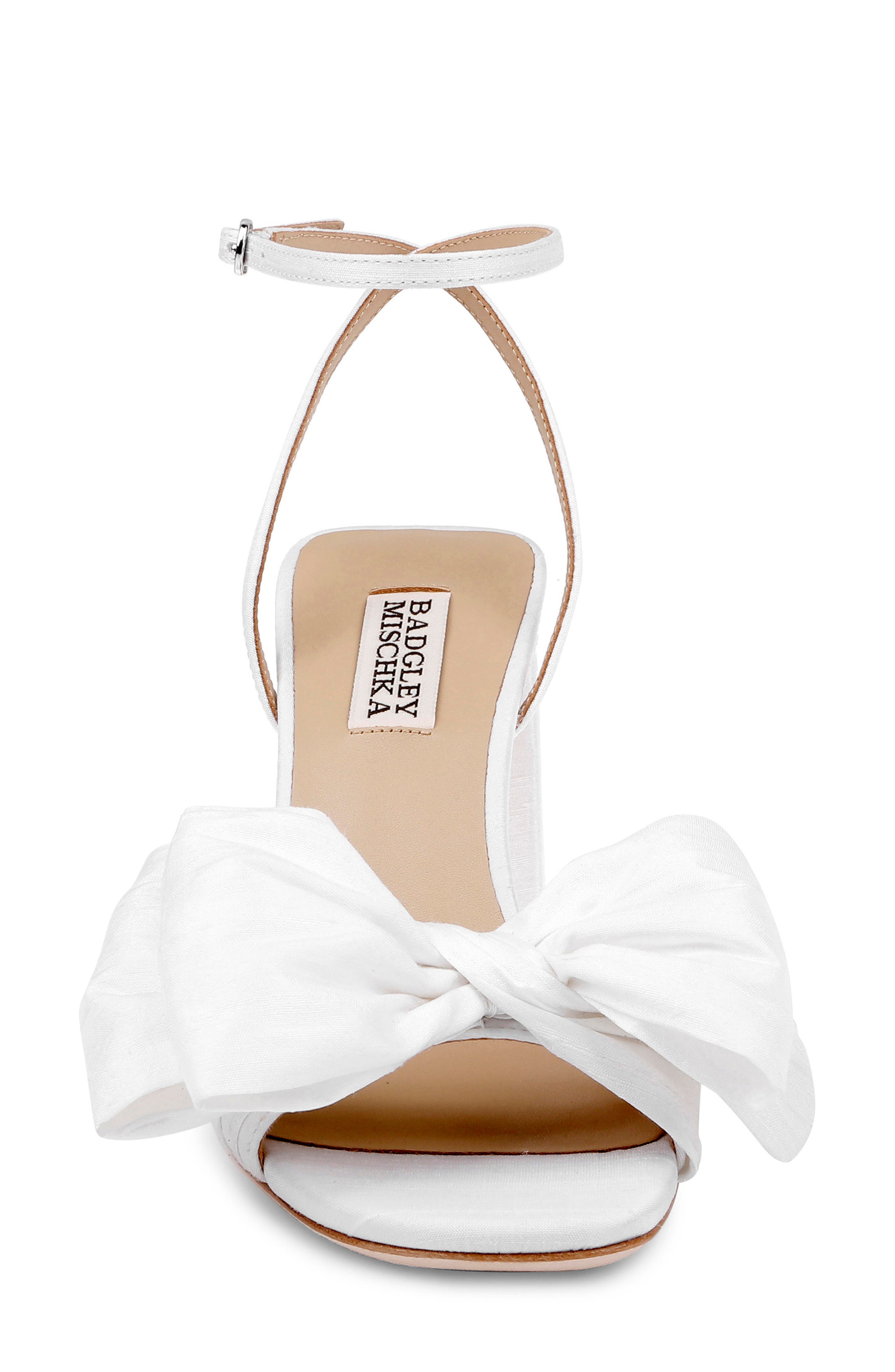BADGLEY MISCHKA Olani Platform Ankle Strap Sandal, Alternate, color, White Silk