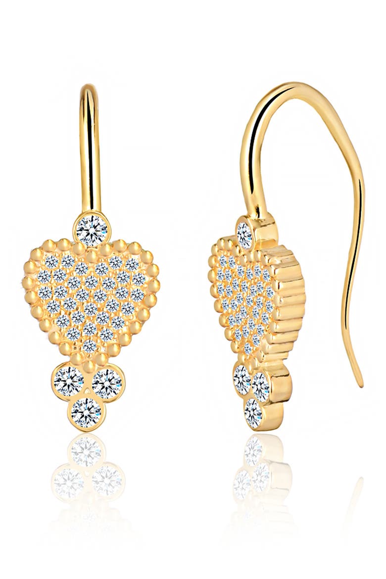 Radiant Love Drop Earrings, Main, color, GOLD