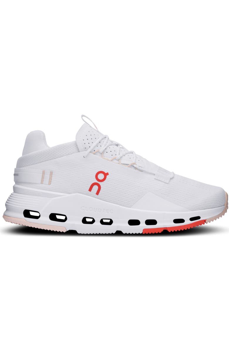 On Cloudnova 2 Sneaker, Alternate, color, White/ Flame