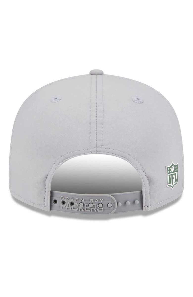 New Era Men's New Era Gray Green Bay Packers 2025 Sideline  Split Panel 9FIFTY Snapback Hat, Alternate, color, 