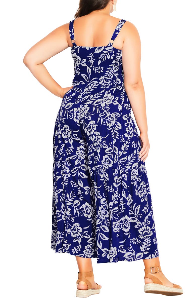 City Chic Castaway Floral Jumpsuit, Alternate, color,