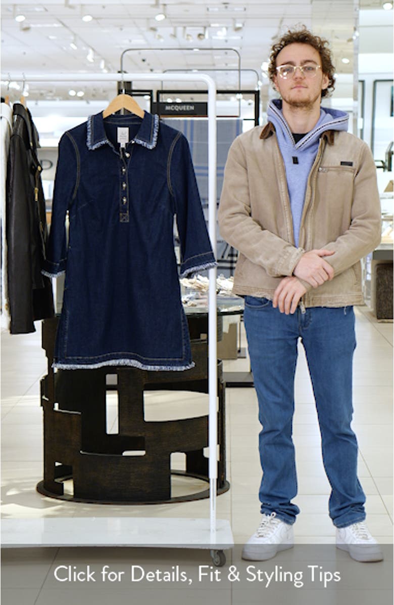 Dany Fringe Denim Shirtdress, sales video thumbnail